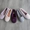 imageDearfoams Womens Cozy Memory Foam Indoor Rebecca Closed Back House Ballet Slipper with Wide WidthsDusty Pink Chenille