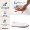 imageDearfoams Womens Cozy Memory Foam Indoor Rebecca Closed Back House Ballet Slipper with Wide WidthsFresh Pink