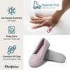 imageDearfoams Womens Cozy Memory Foam Indoor Rebecca Closed Back House Ballet Slipper with Wide WidthsFrosted Plum