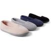 imageDearfoams Womens Cozy Memory Foam Indoor Rebecca Closed Back House Ballet Slipper with Wide WidthsPeacoat Chenille