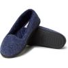imageDearfoams Womens Cozy Memory Foam Indoor Rebecca Closed Back House Ballet Slipper with Wide WidthsPeacoat Chenille
