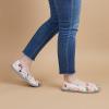 imageDearfoams Womens Cozy Memory Foam Indoor Rebecca Closed Back House Ballet Slipper with Wide WidthsPink Floral Velour