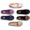 imageDearfoams Womens Cozy Memory Foam Indoor Rebecca Closed Back House Ballet Slipper with Wide WidthsPink Floral Velour