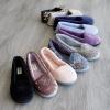 imageDearfoams Womens Cozy Memory Foam Indoor Rebecca Closed Back House Ballet Slipper with Wide WidthsPlum Crushed Velvet