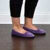 imageDearfoams Womens Cozy Memory Foam Indoor Rebecca Closed Back House Ballet Slipper with Wide WidthsPurple Velour