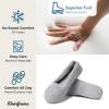 imageDearfoams Womens Cozy Memory Foam Indoor Rebecca Closed Back House Ballet Slipper with Wide WidthsSleet