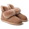 imageDearfoams Womens Fireside Genuine Shearling Water Resistant IndoorOutdoor Foldover BootDriftwood