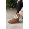imageDearfoams Womens Fireside Genuine Shearling Water Resistant IndoorOutdoor Foldover BootFig
