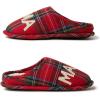 imageDearfoams Womens Gifts for Mom Cute Cozy Mothers Day Mama Bear SlipperTartan Plaid