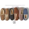imageDearfoams Womens Moccasin Slipper  Fireside Mel Indoor House Shoe with Genuine Shearling and Cozy Memeory FoamChestnut