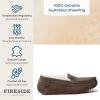 imageDearfoams Womens Moccasin Slipper  Fireside Mel Indoor House Shoe with Genuine Shearling and Cozy Memeory FoamCoffee