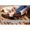 imageDearfoams Womens Moccasin Slipper  Fireside Mel Indoor House Shoe with Genuine Shearling and Cozy Memeory FoamCoffee