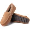 imageDearfoams Womens Moccasin Slipper  Fireside Mel Indoor House Shoe with Genuine Shearling and Cozy Memeory FoamDriftwood