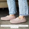 imageDearfoams Womens Moccasin Slipper  Fireside Mel Indoor House Shoe with Genuine Shearling and Cozy Memeory FoamDusty Pink