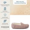 imageDearfoams Womens Moccasin Slipper  Fireside Mel Indoor House Shoe with Genuine Shearling and Cozy Memeory FoamDusty Pink