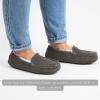 imageDearfoams Womens Moccasin Slipper  Fireside Mel Indoor House Shoe with Genuine Shearling and Cozy Memeory FoamFlintstone