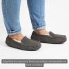 imageDearfoams Womens Moccasin Slipper  Fireside Mel Indoor House Shoe with Genuine Shearling and Cozy Memeory FoamGrey