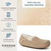 imageDearfoams Womens Moccasin Slipper  Fireside Mel Indoor House Shoe with Genuine Shearling and Cozy Memeory FoamLeopard