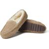 imageDearfoams Womens Moccasin Slipper  Fireside Mel Indoor House Shoe with Genuine Shearling and Cozy Memeory FoamLeopard