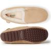 imageDearfoams Womens Moccasin Slipper  Fireside Mel Indoor House Shoe with Genuine Shearling and Cozy Memeory FoamSand