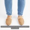 imageDearfoams Womens Moccasin Slipper  Fireside Mel Indoor House Shoe with Genuine Shearling and Cozy Memeory FoamSand