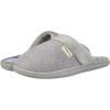 imageDearfoams Womens Slip On Memory Foam Comfort Samatha Scuff House Slipper with Wide WidthsSleet