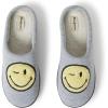 imageDearfoams Unisex Adult Smile Icon Retro Preppy SlipperMens Grey