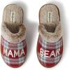 imageDearfoams Womens Christmas Gifts for Mom Cute Matching Family Pajama Mama Bear SlipperRedBlue Plaid