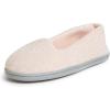 imageDearfoams Womens Cozy Memory Foam Indoor Rebecca Closed Back House Ballet Slipper with Wide WidthsDusty Pink Chenille