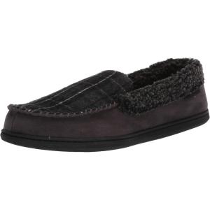 imageDearfoams Mens Eli Microfiber IndoorOutdoor with Whipstitch Detail Suede Moccasin SlipperPavement