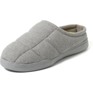 imageDearfoams Mens Memory Foam Indoor Outdoor House SlipperBrayden ClogGiftsLight Heather Grey