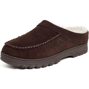 imageDearfoams Mens Reed Genuine Suede ClogCoffee