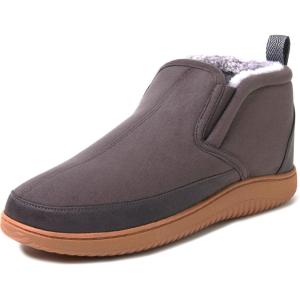 imageDearfoams Mens Spencer Microsuede IndoorOutdoor Comfort Boot with Fleece LiningPavement