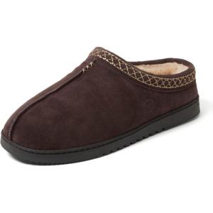 imageDearfoams Mens Suede Indoor Outdoor Clog SlipperCoffee 2