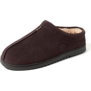 imageDearfoams Mens Suede Indoor Outdoor Clog SlipperCoffee