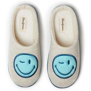 imageDearfoams Unisex Adult Smile Icon Retro Preppy SlipperWomens Blue