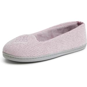 imageDearfoams Womens Cozy Memory Foam Indoor Rebecca Closed Back House Ballet Slipper with Wide WidthsFrosted Plum