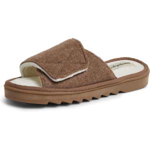 imageDearfoams Womens Norma Adjustable Wool Slide SlipperChestnut