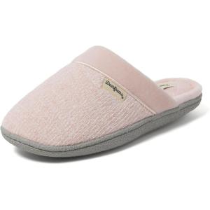 imageDearfoams Womens Slip On Memory Foam Comfort Samatha Scuff House Slipper with Wide WidthsDusty Pink