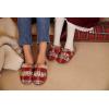 imageDearfoams Kids and Toddlers Lil Bear Baby Bear Christmas Holiday Matching Pajama Family Bear SlipperLil Bear RedBlue Plaid