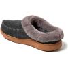 imageDearfoams Mens Baro IndoorOutdoor Memory Foam Clog SlipperDark Heather Grey