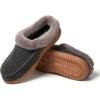 imageDearfoams Mens Baro IndoorOutdoor Memory Foam Clog SlipperDark Heather Grey