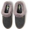 imageDearfoams Mens Baro IndoorOutdoor Memory Foam Clog SlipperDark Heather Grey