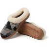 imageDearfoams Mens Baro IndoorOutdoor Memory Foam Clog SlipperGrey Combo
