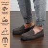imageDearfoams Mens Breathable Memory Foam Indoor Outdoor Keaton Moccasin Slipper with Wide WidthsNavy Twill