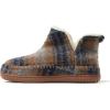 imageDearfoams Mens Brixen IndoorOutdoor Memory Foam Boot Alpine Camping Cozy Slipper House ShoeBlue Plaid