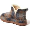 imageDearfoams Mens Brixen IndoorOutdoor Memory Foam Boot Alpine Camping Cozy Slipper House ShoeBlue Plaid