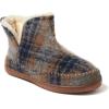 imageDearfoams Mens Brixen IndoorOutdoor Memory Foam Boot Alpine Camping Cozy Slipper House ShoeBlue Plaid