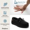 imageDearfoams Mens Indoor Outdoor Breathable Pierce Moccasin SlipperBlack