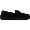 imageDearfoams Mens Indoor Outdoor Breathable Pierce Moccasin SlipperBlack